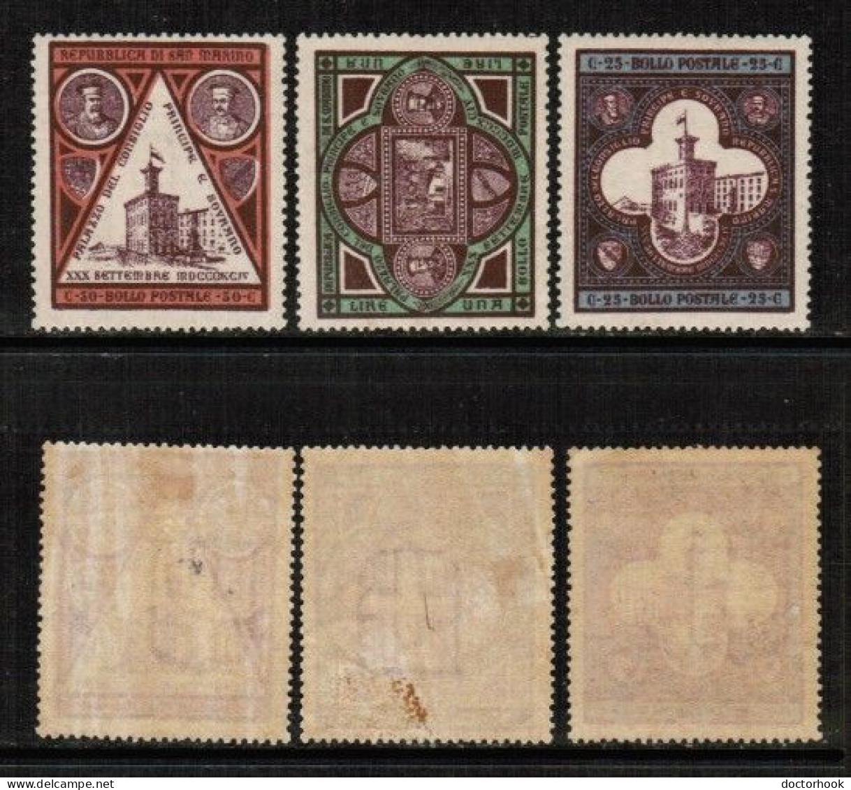 SAN MARINO   Scott # 29-31* MINT HINGED (CONDITION AS PER SCAN) (Stamp Scan # 899-3) - Neufs