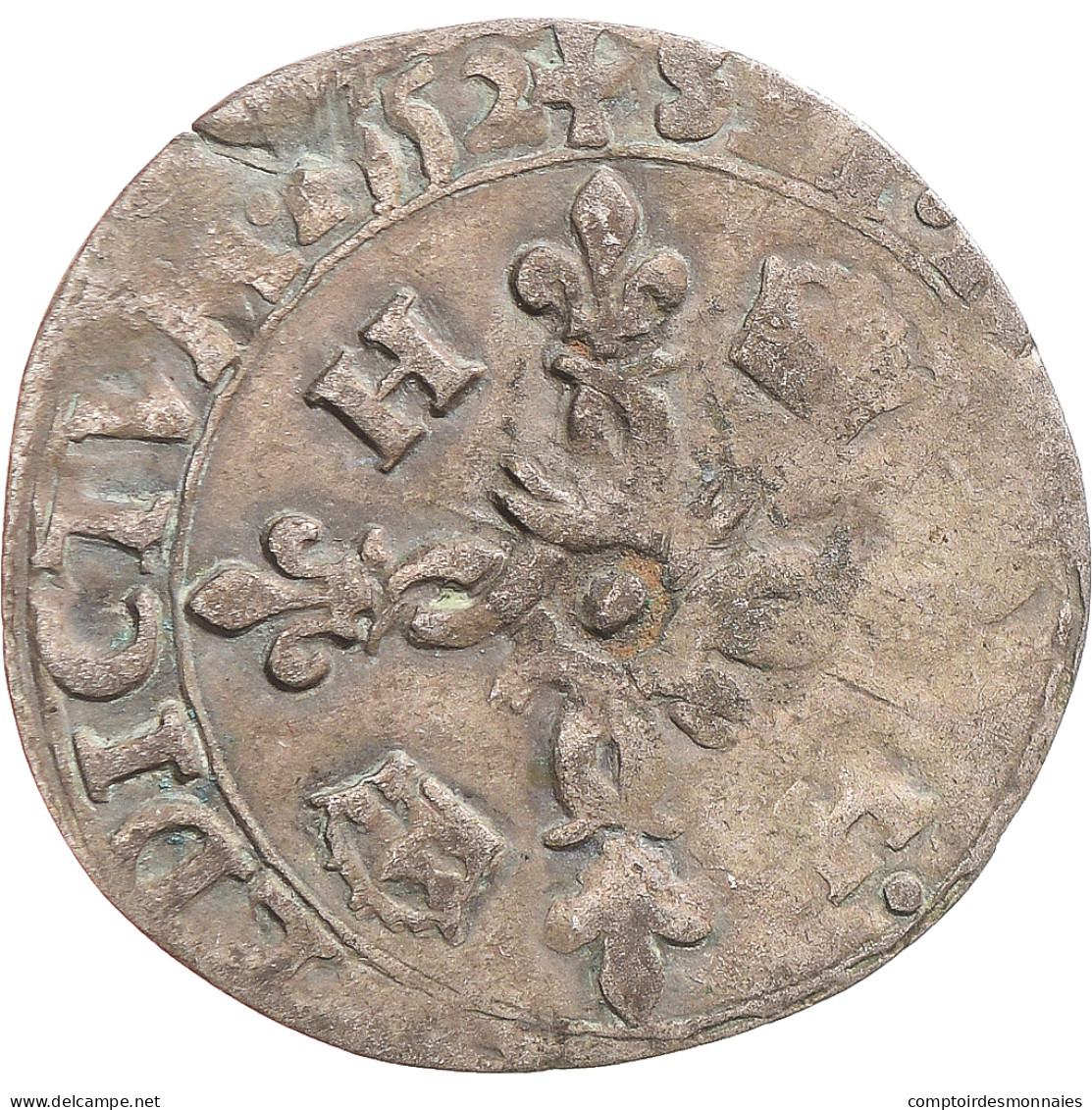 Monnaie, France, Henri II, Douzain Aux Croissants, 1552, Atelier Incertain, TB - 1547-1559 Henri II