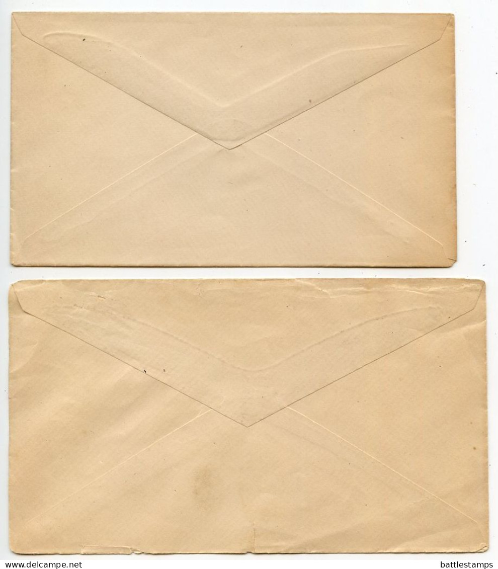 Canada 19th Century 2 Different Mint 3c. Queen Victoria Postal Envelopes - 1860-1899 Regering Van Victoria