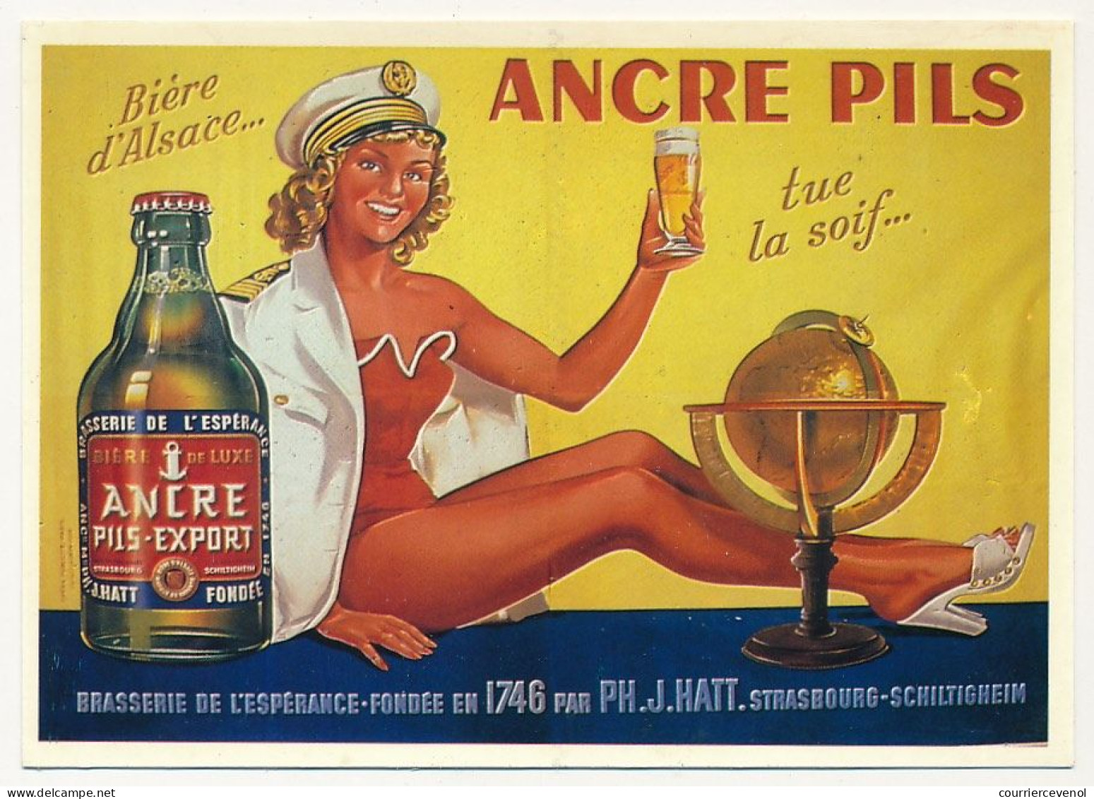 CPM - Bière D'Alsace ANCRE PILS Tue La Soif - Strasbourg Schiltigheim -Reproduction D'Affiche 1955 - Editions F. Nugeron - Strasbourg