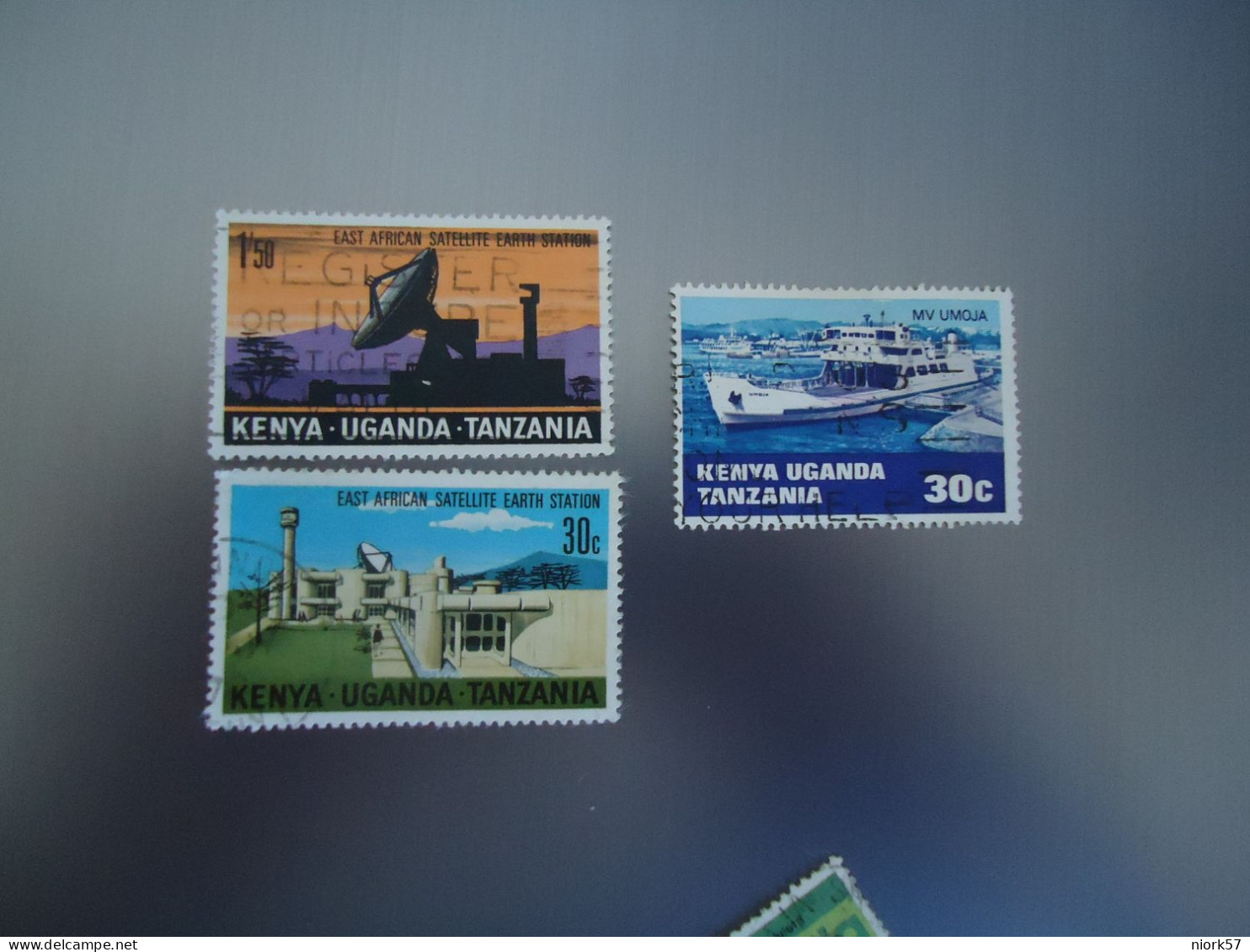 KENYA UGANDA  TANZANIA USED  STAMPS  3 SHIPS STATION     WITH POSTMARK - Kenya, Ouganda & Tanzanie