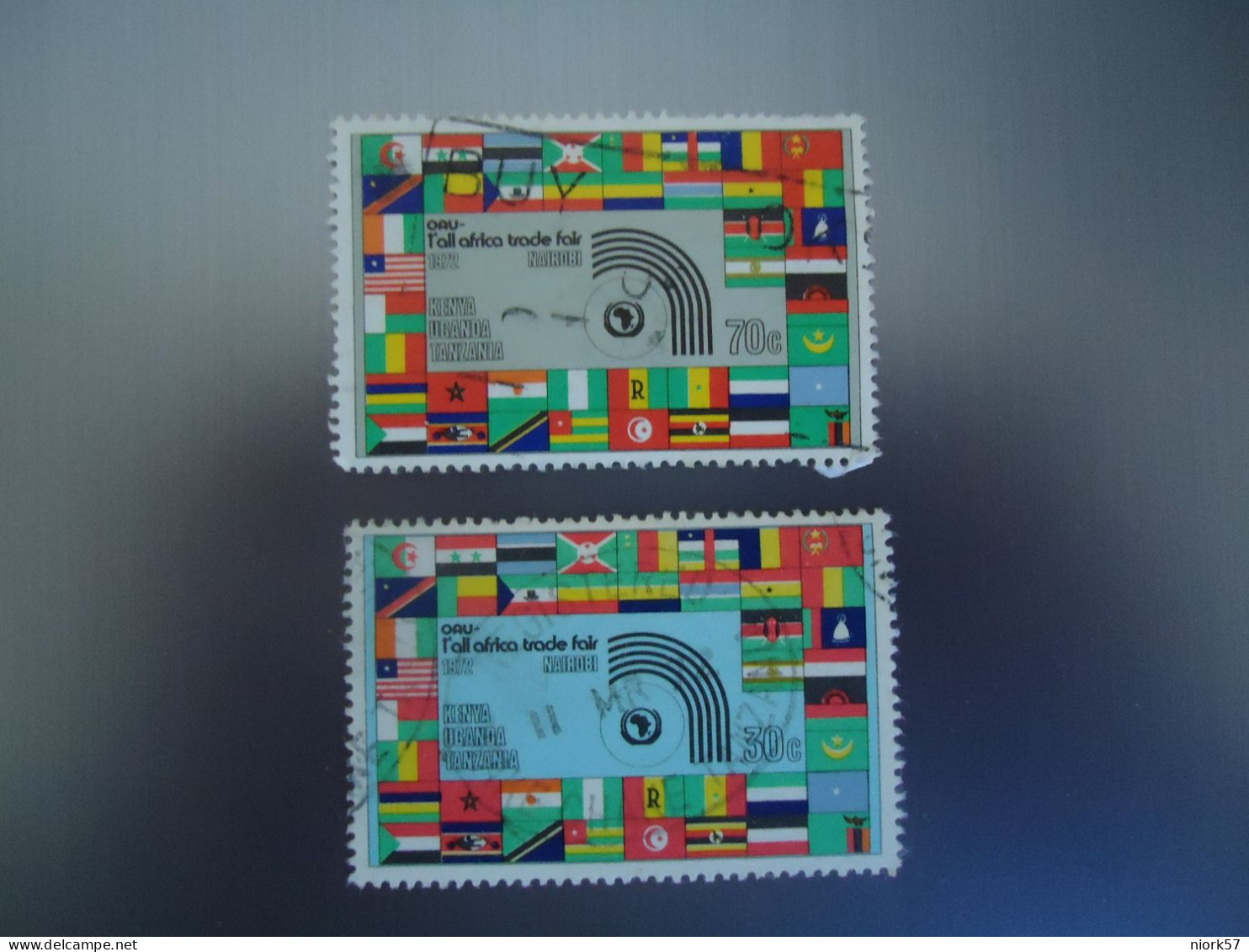 KENYA UGANDA  TANZANIA USED  STAMPS 2 FLAGS - Kenya, Uganda & Tanzania