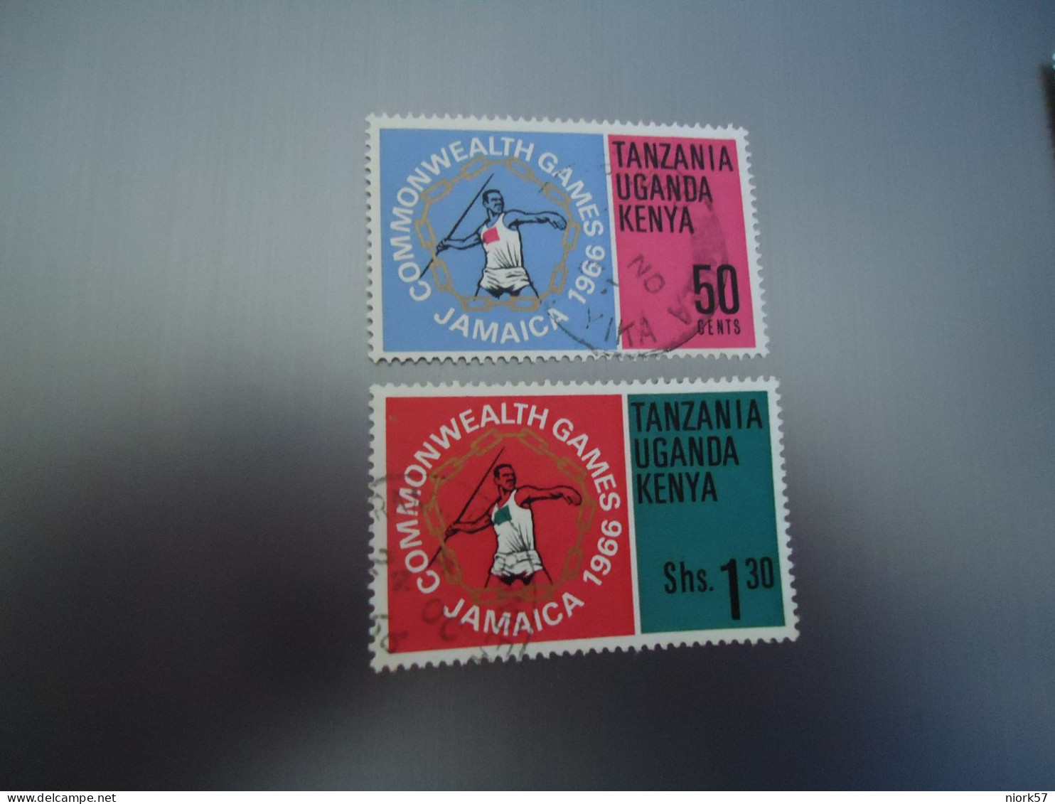 KENYA UGANDA  TANZANIA USED  STAMPS 2 COMMONWEALTH GAMES 1966 - Kenya, Ouganda & Tanzanie