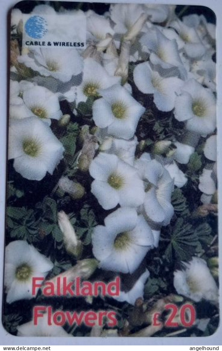 Falkland Islands £20 Prepaid "  Scurvy Grass " ( Flower ) - Islas Malvinas