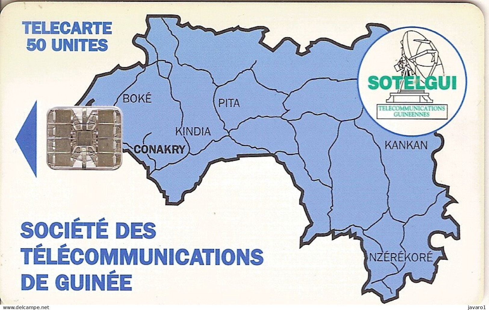 COLNECT : GN-SOT-0004F  50 Map Of Guinea Blue ( Batch: C51148278) USED - Guinée