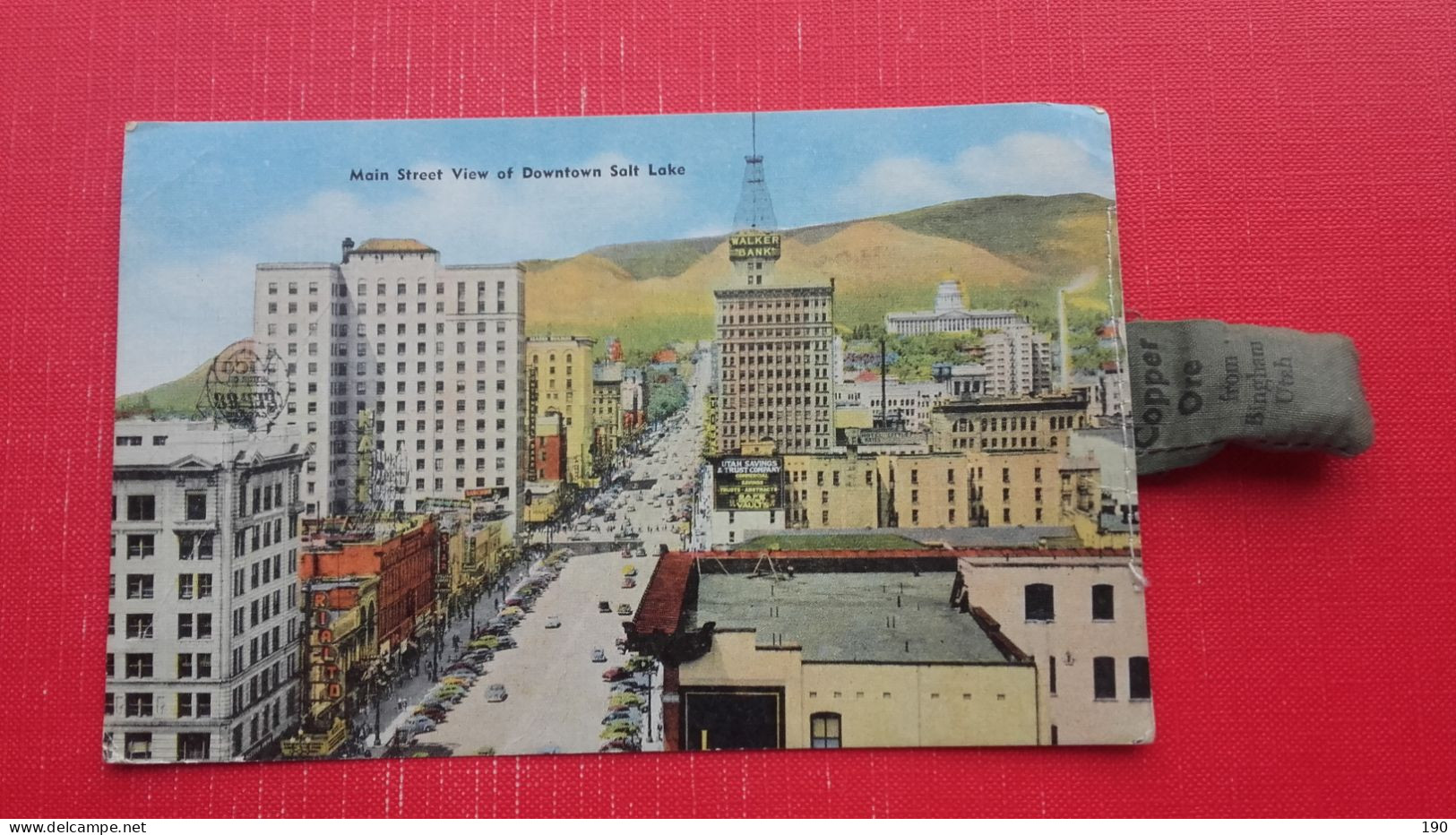 Main Street View Of Downtown Salt Lake+Copper Ore From Bingham Utah - Salt Lake City