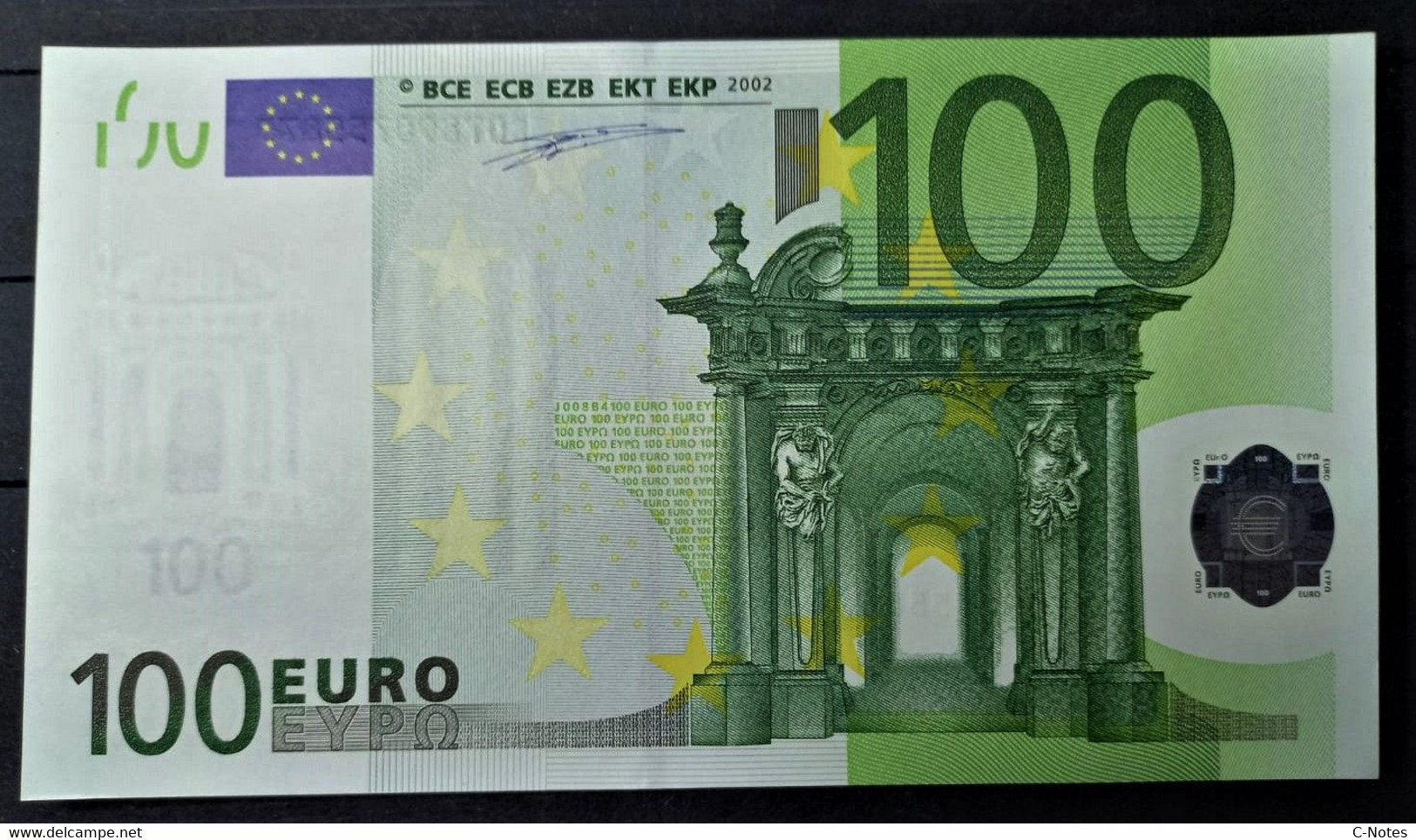 EUROPEAN CENTRAL BANK - ITALY S J008B4 - P.5S – 100 EURO 2002 UNC, Signature Duisenberg S/n S07890755875 - 100 Euro