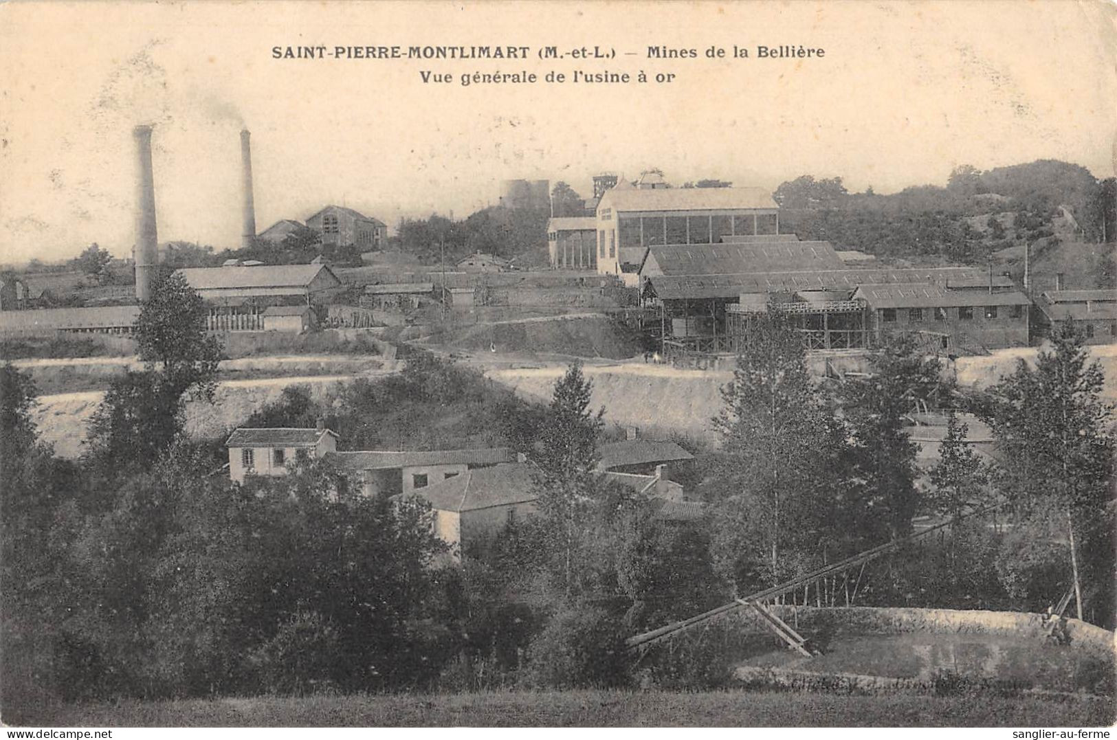 CPA 49 SAINT PIERRE MONTLIMART MINES DE LA BELLIERE VUE GENERALE DE L'USINE A OR - Andere & Zonder Classificatie