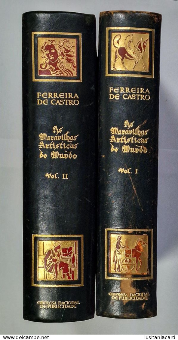 As Maravilhas Artísticas Do Mundo.(2VOLUMES)(RARO)( Autor:Ferreira De Castro / Ed. Empresa Nacional De Publicidade-1958) - Livres Anciens