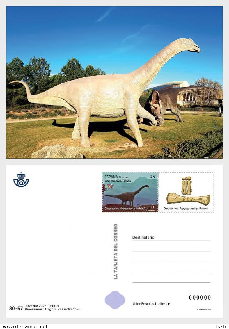 Spain.2023.Dinosaurs.Aragosaurus Ischiaticus.Postcard . - Exprès