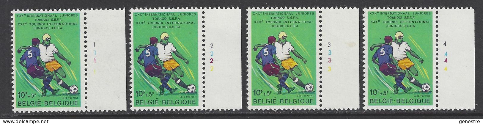 Belgique - 1977 - COB 1851 ** (MNH) - Planches 1 à 4, Série Complète - 1971-1980