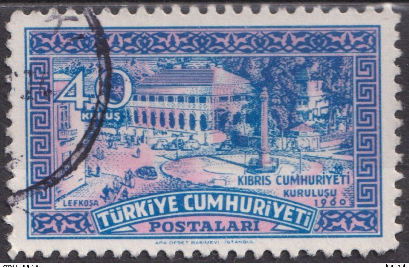 1960 Türkei, Mi:TR 1765, Sn:TR 1484, Yt:TR 1558, Cyprus - Oblitérés