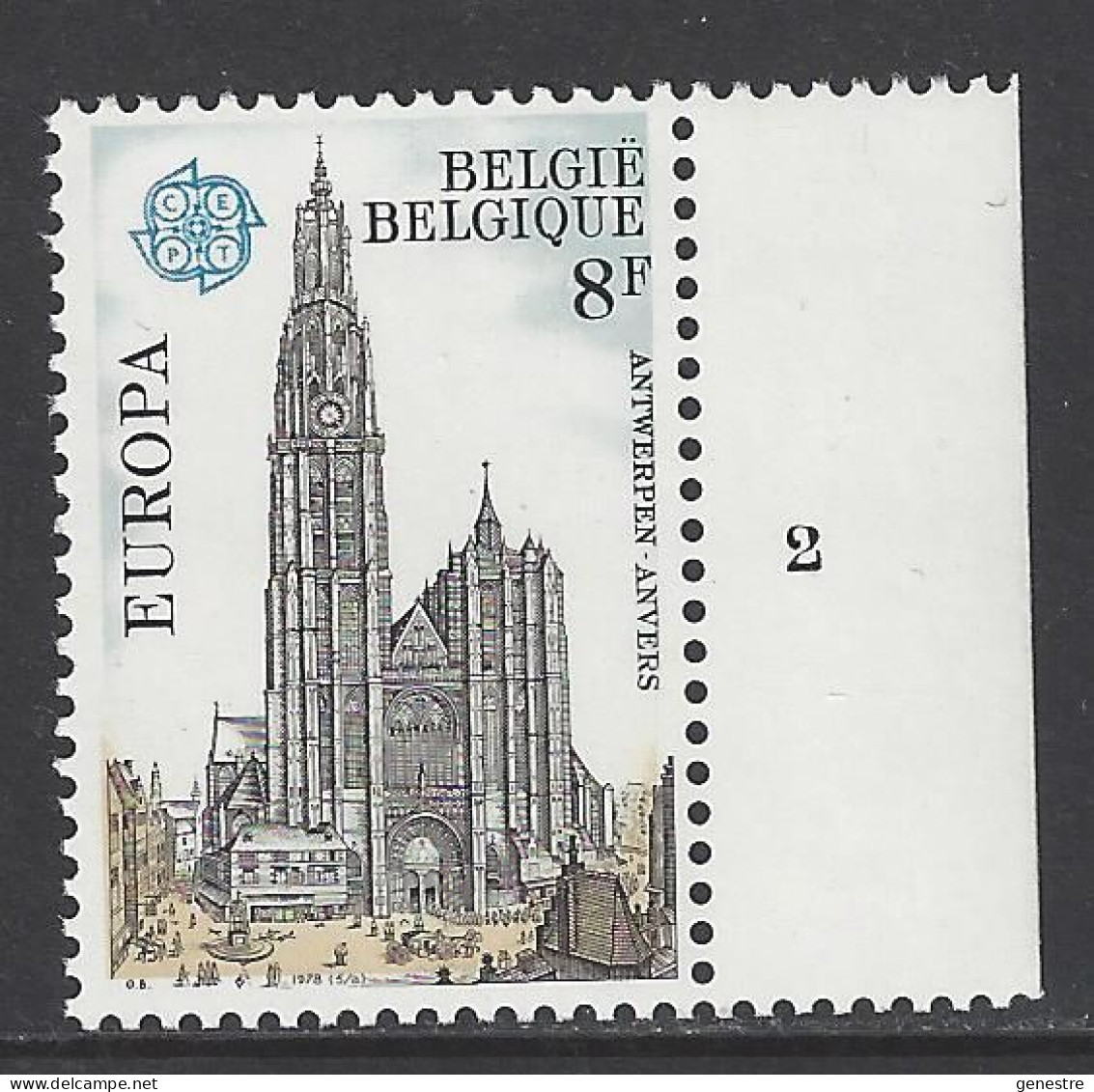 Belgique - 1978 - COB 1891 ** (MNH) - Planche 2 - 1971-1980