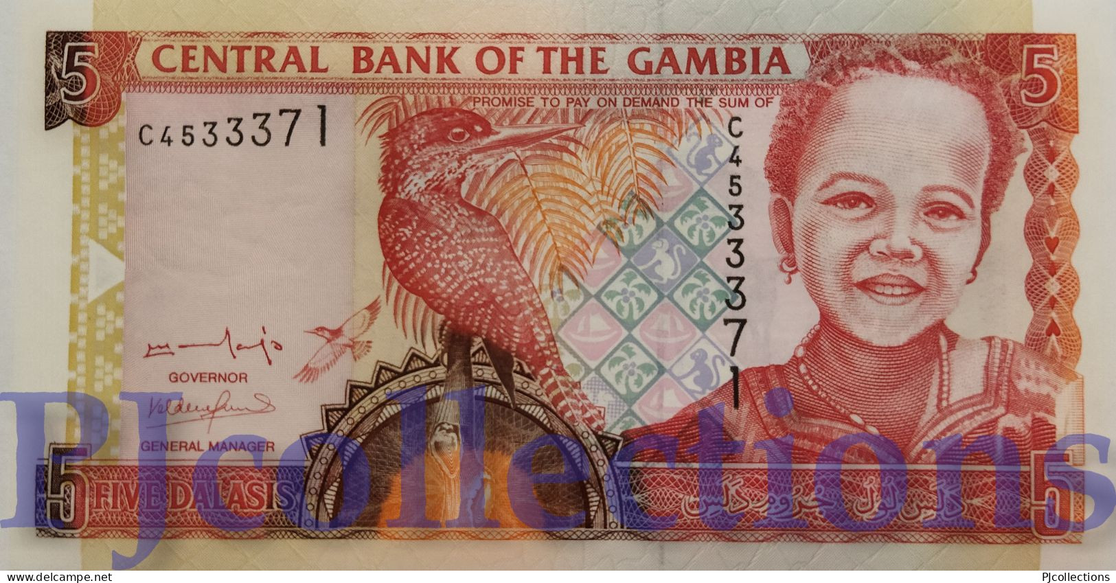 GAMBIA 5 DALASIS 1996 PICK 20a UNC - Gambia