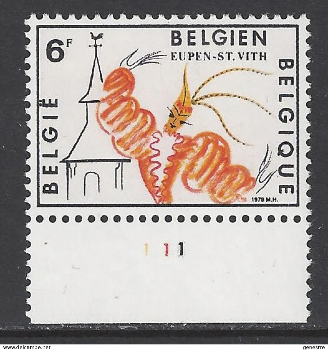 Belgique - 1978 - COB 1910 ** (MNH) - Planche 1 - 1971-1980