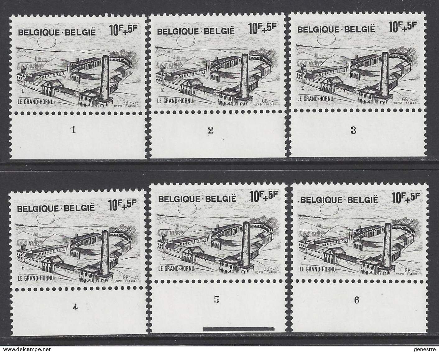 Belgique COB 1946 ** (MNH) - Planches 1 à 6, Série Complète - 1971-1980