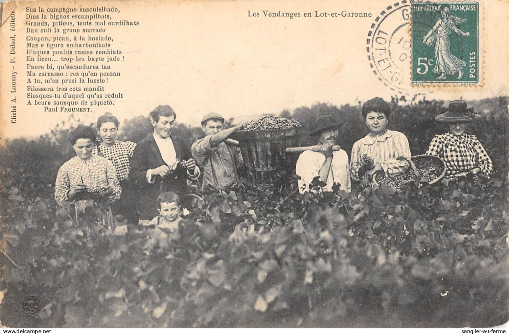 CPA 47 LES VENDANGES EN LOT ET GARONNE - Andere & Zonder Classificatie