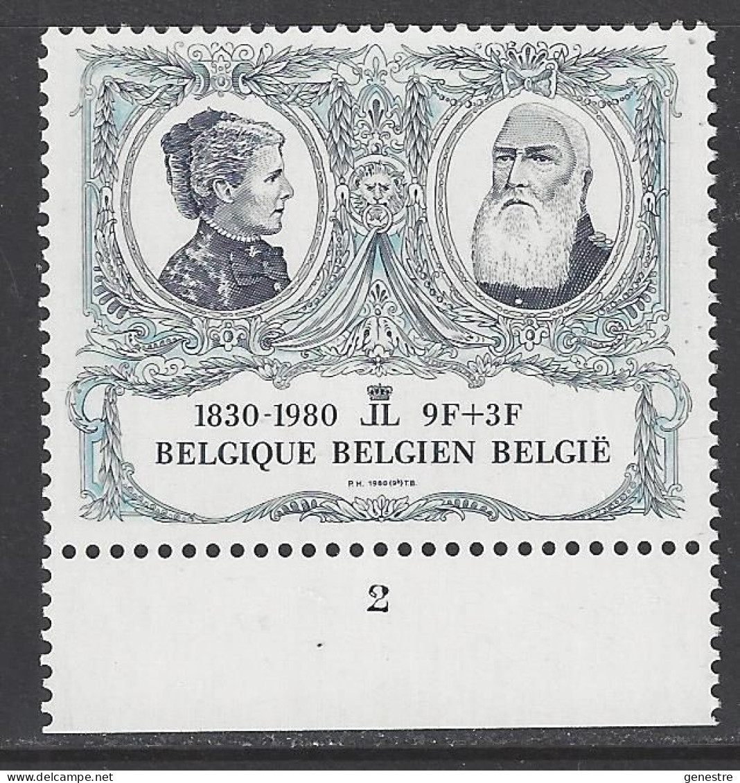 Belgique COB 1979 ** (MNH) - Planche 2 (1) - 1971-1980