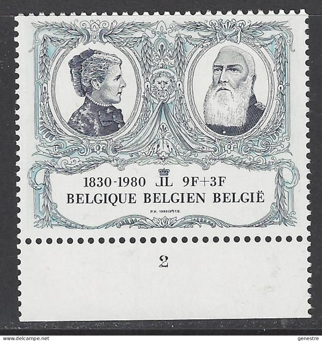 Belgique COB 1979 ** (MNH) - Planche 2 (2) - 1971-1980