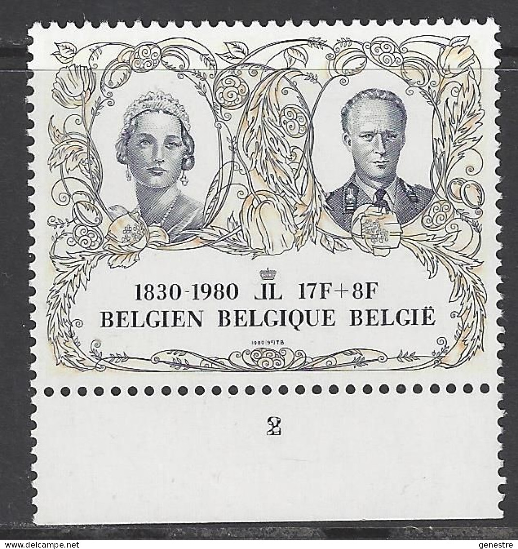 Belgique COB 1981 ** (MNH) - Planche 2 - 1971-1980