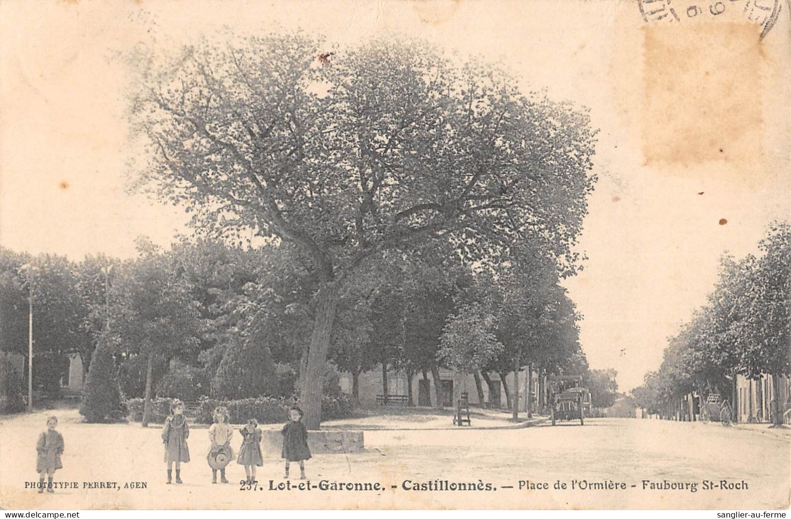 CPA 47 CASTILLONNES LA PLACE DE L'ORMIERE FAUBOURG SAINT ROCH - Sonstige & Ohne Zuordnung