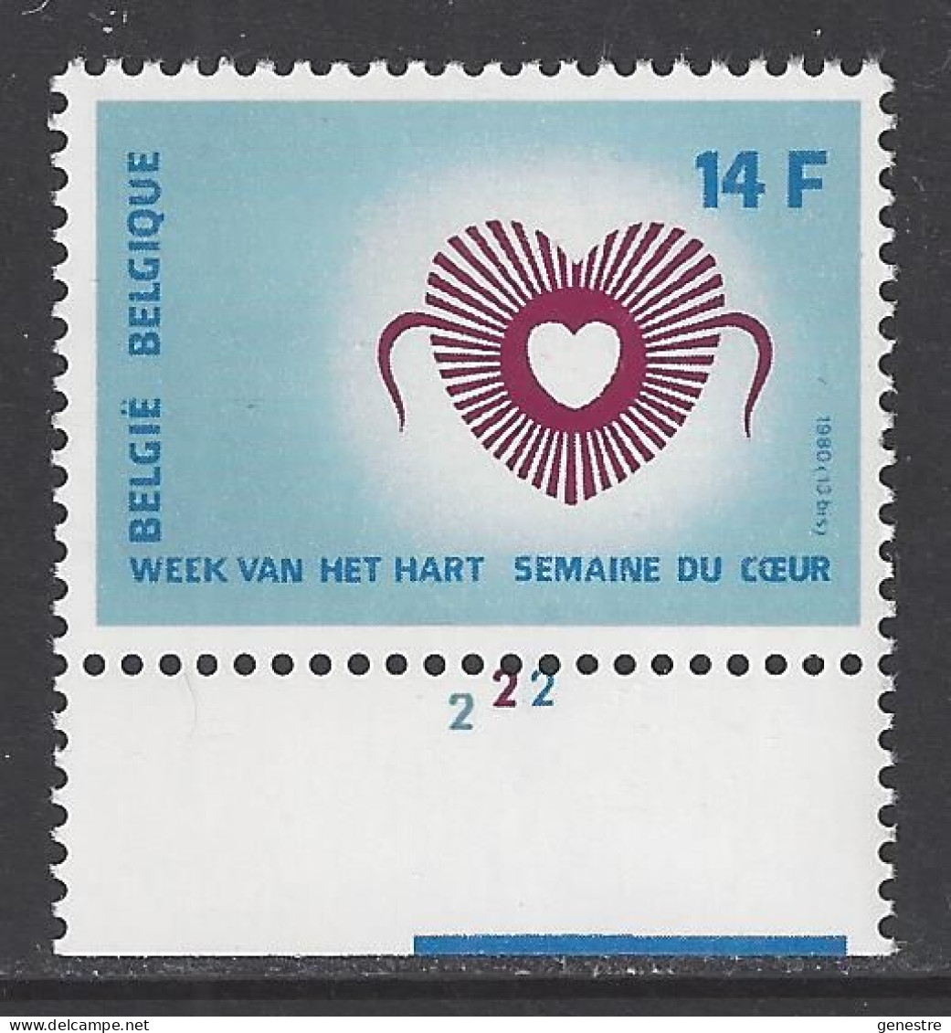 Belgique COB 1992 ** (MNH) - Planche 2 - 1971-1980