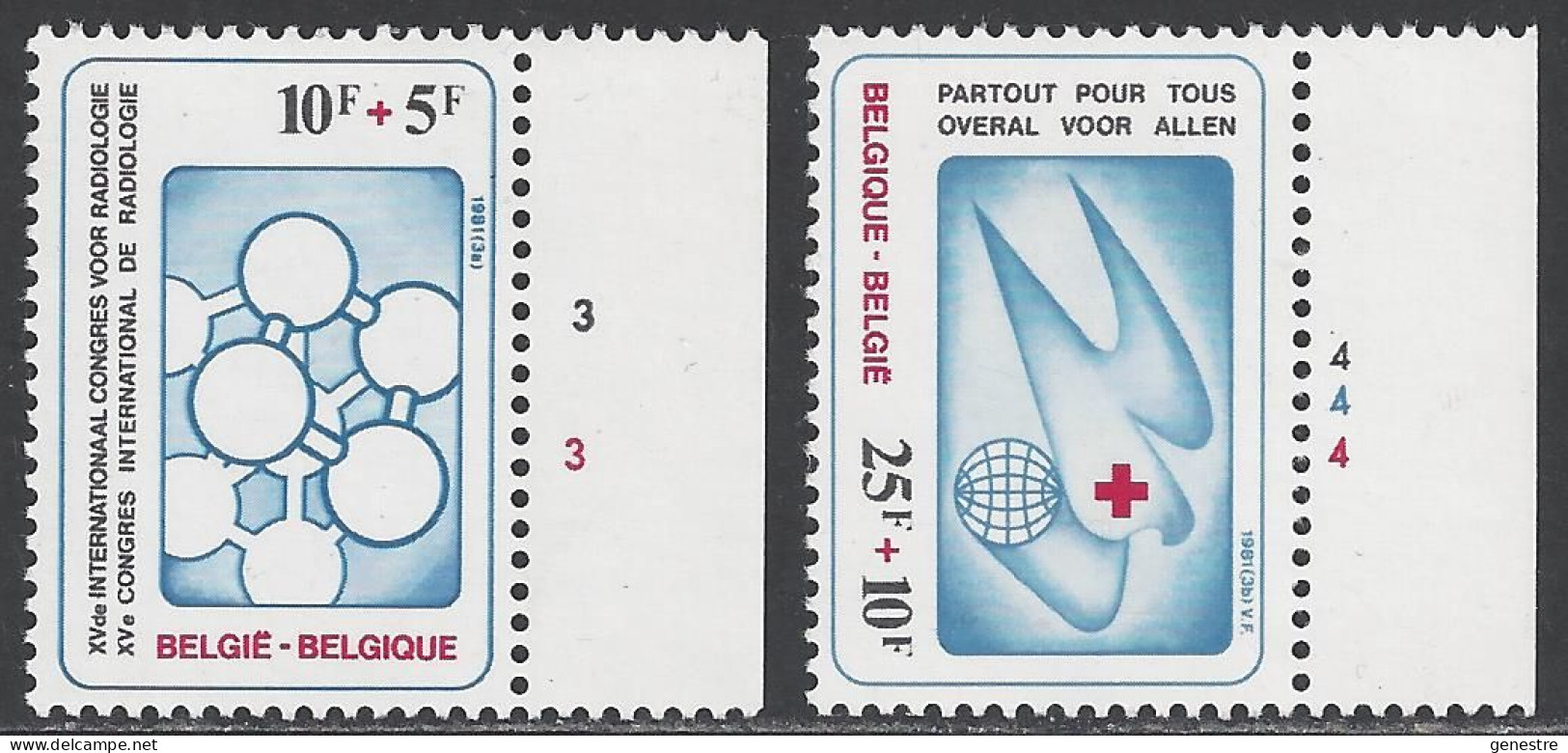 Belgique - 1981 - COB 2004 Et 2005 ** (MNH) - Numéros De Planche - 1971-1980