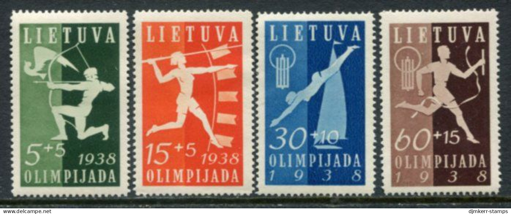 LITHUANIA 1938 National Sports MH / *. Michel 417-20 - Lituanie