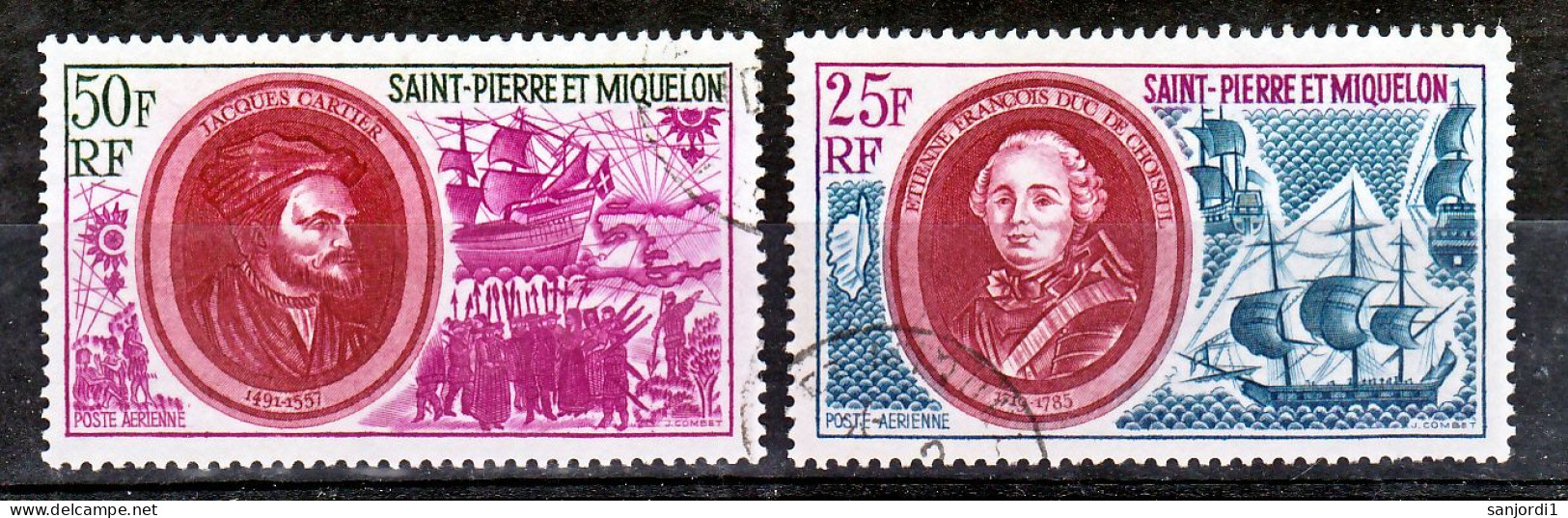 Saint Pierre Et Miquelon PA  50/51 Personnages Célàbres Oblitérés Used Cote 25 - Gebraucht