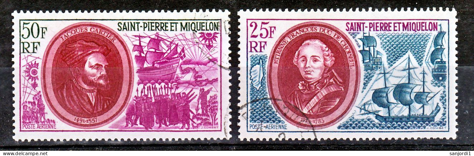 Saint Pierre Et Miquelon PA  50/51 Personnages Célàbres Oblitérés Used Cote 25 - Used Stamps