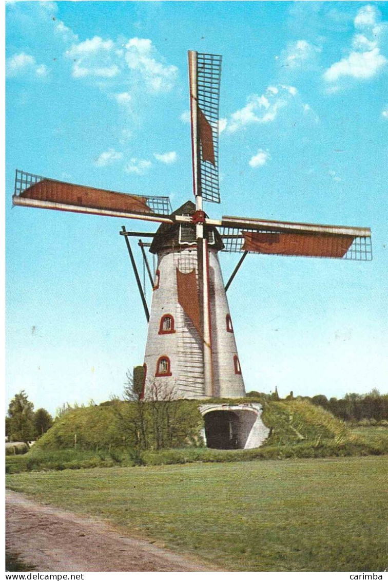 ANNULLO TARGHETTA CARTOLINA PER ITALIA MOLENLAND - Kinderdijk