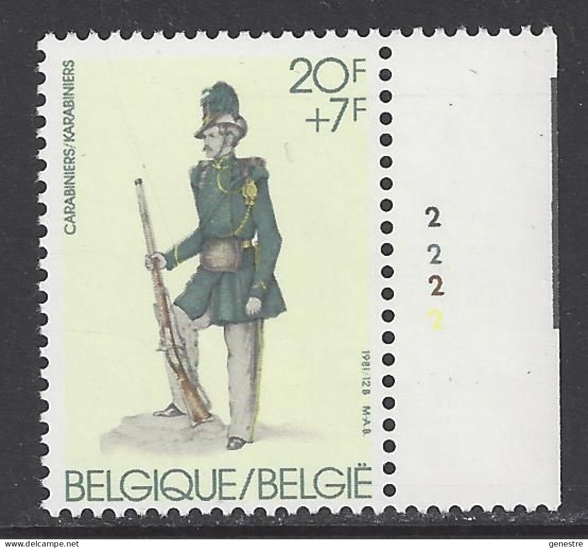 Belgique COB 2032 ** (MNH) - Planche 2 - 1971-1980