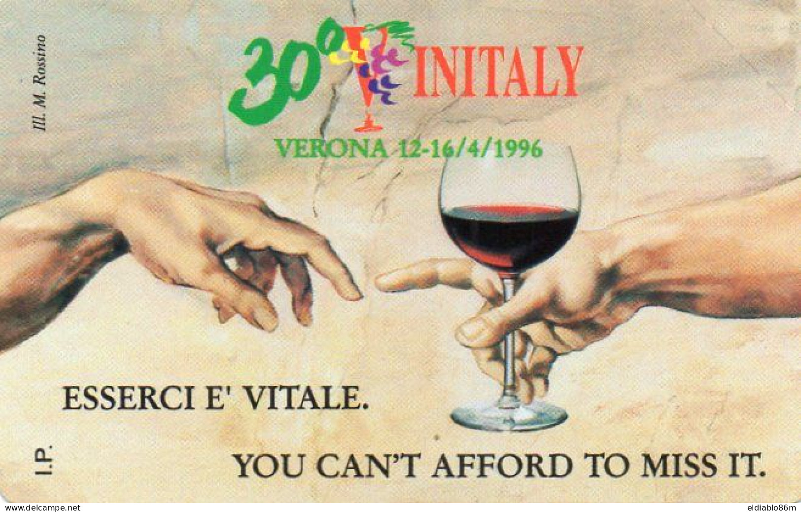 ITALY - MAGNETIC CARD - TELECOM - PRIVATE RESE PUBBLICHE - 288 - 30° VINITALY 96 - PAINTING - MINT - Private New Editions