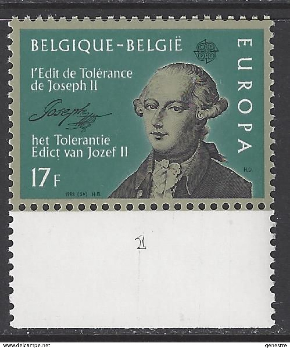 Belgique COB 2049 ** (MNH) - Planche 1 - 1971-1980