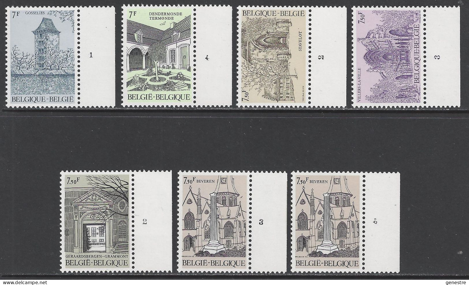 Belgique COB 2054 ** (MNH) - Planche 1 - 1971-1980