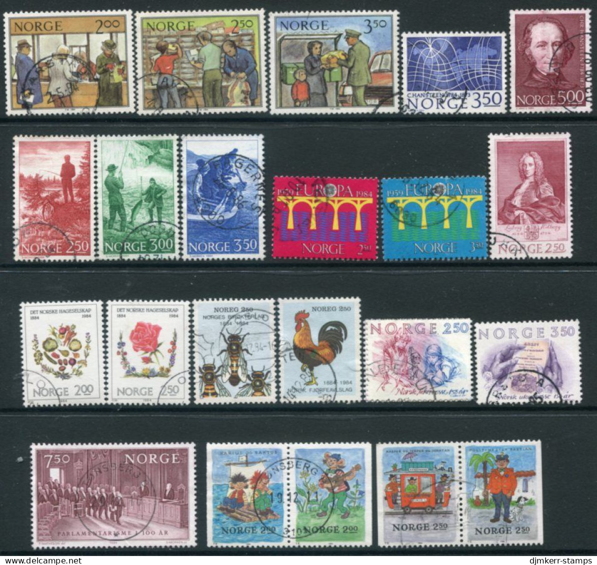 NORWAY 1984 Complete Year Issues Used.  Michel 896-917 - Used Stamps