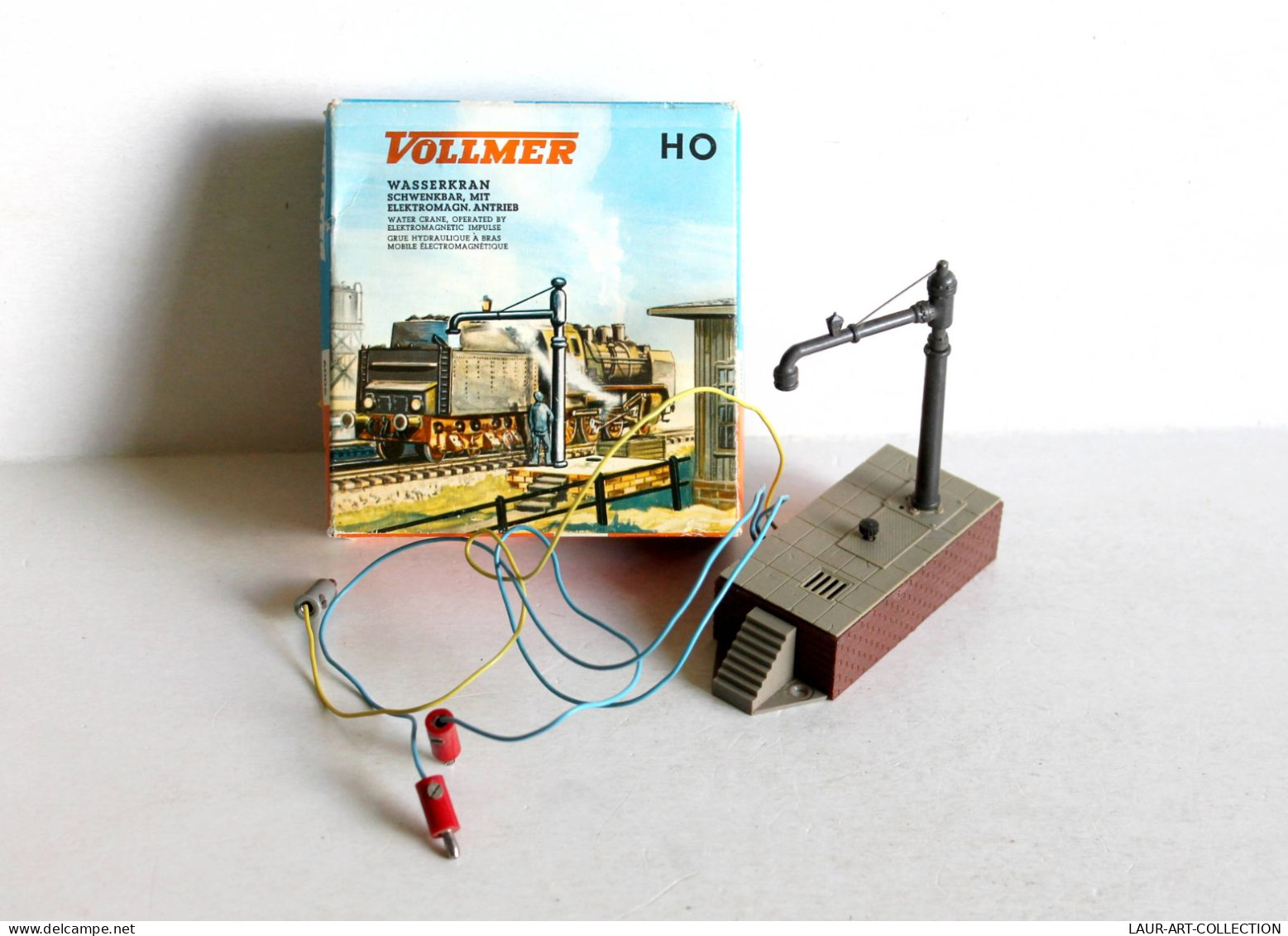 VOLLMER HO N°6006 GRUE HYDRAULIQUE A BRAS MOBILE ELECTROMAGNETIQUE / WATER CRANE / ANCIEN MODEL REDUIT (1712.254) - Elektr. Zubehör