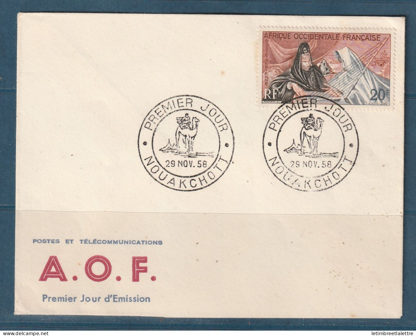 AOF - FDC - Premier Jour Nouakchott Le 29 Novembre 1959 - Covers & Documents