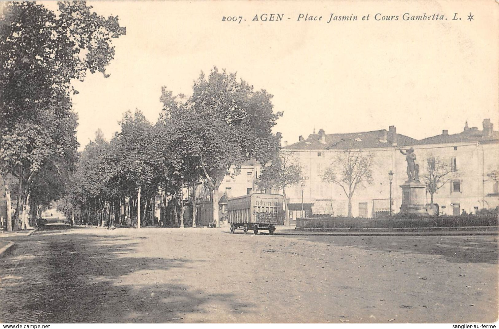 CPA 47 AGEN PLACE JASMIN ET COURS GAMBETTA - Agen