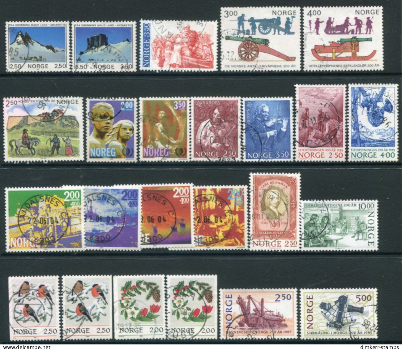 NORWAY 1985 Complete Year Issues Used  Michel 918-939, Block 5 As Single Stamps - Gebruikt