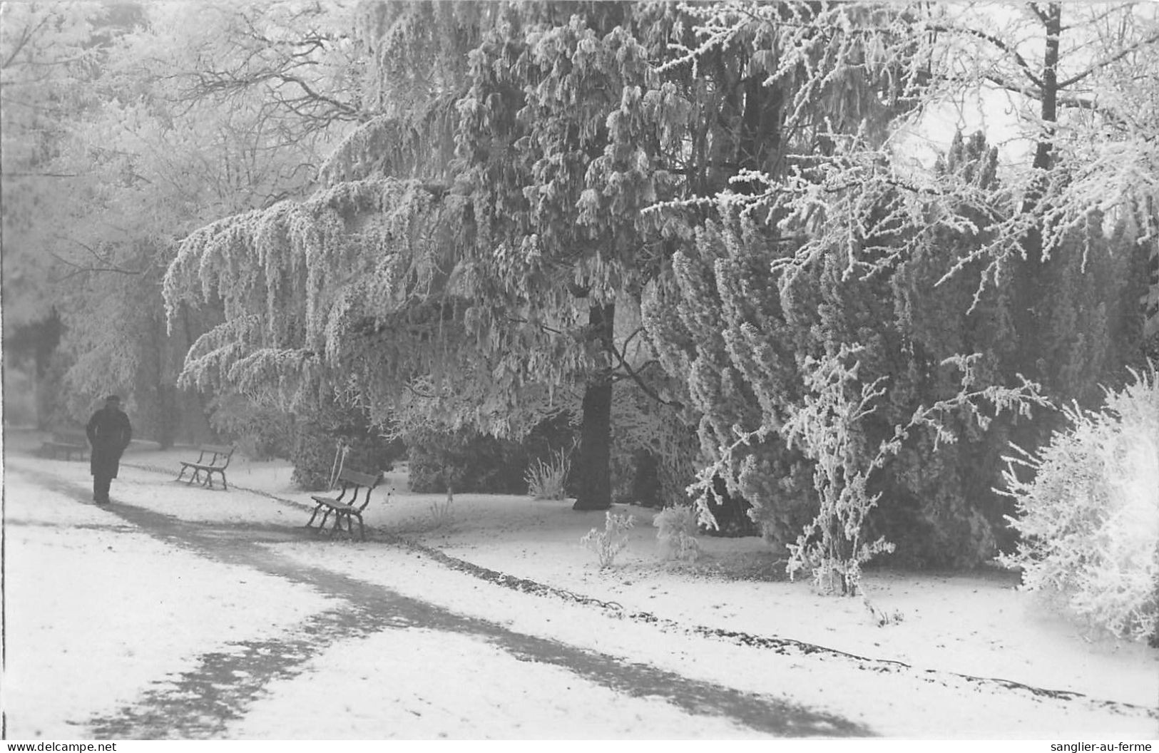 CPA 47 AGEN CARTE PHOTO AGEN SOUS LA NEIGE PAYSAGE HIVERNAL CLICHE N°3 - Agen