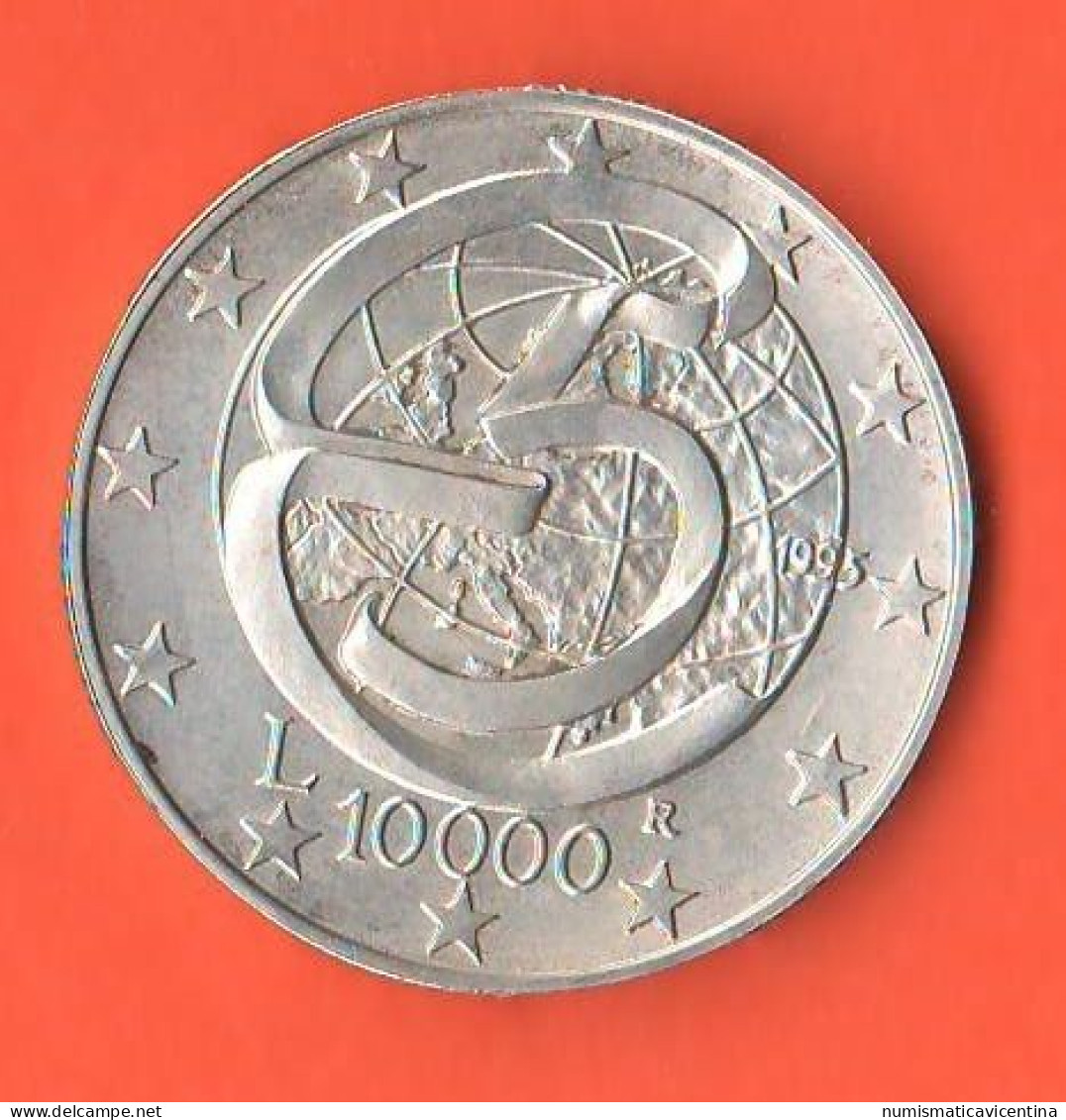 Italia 10000 Lire 1995 Messina Conferenze 40th  Italie Silver Coin - Conmemorativas