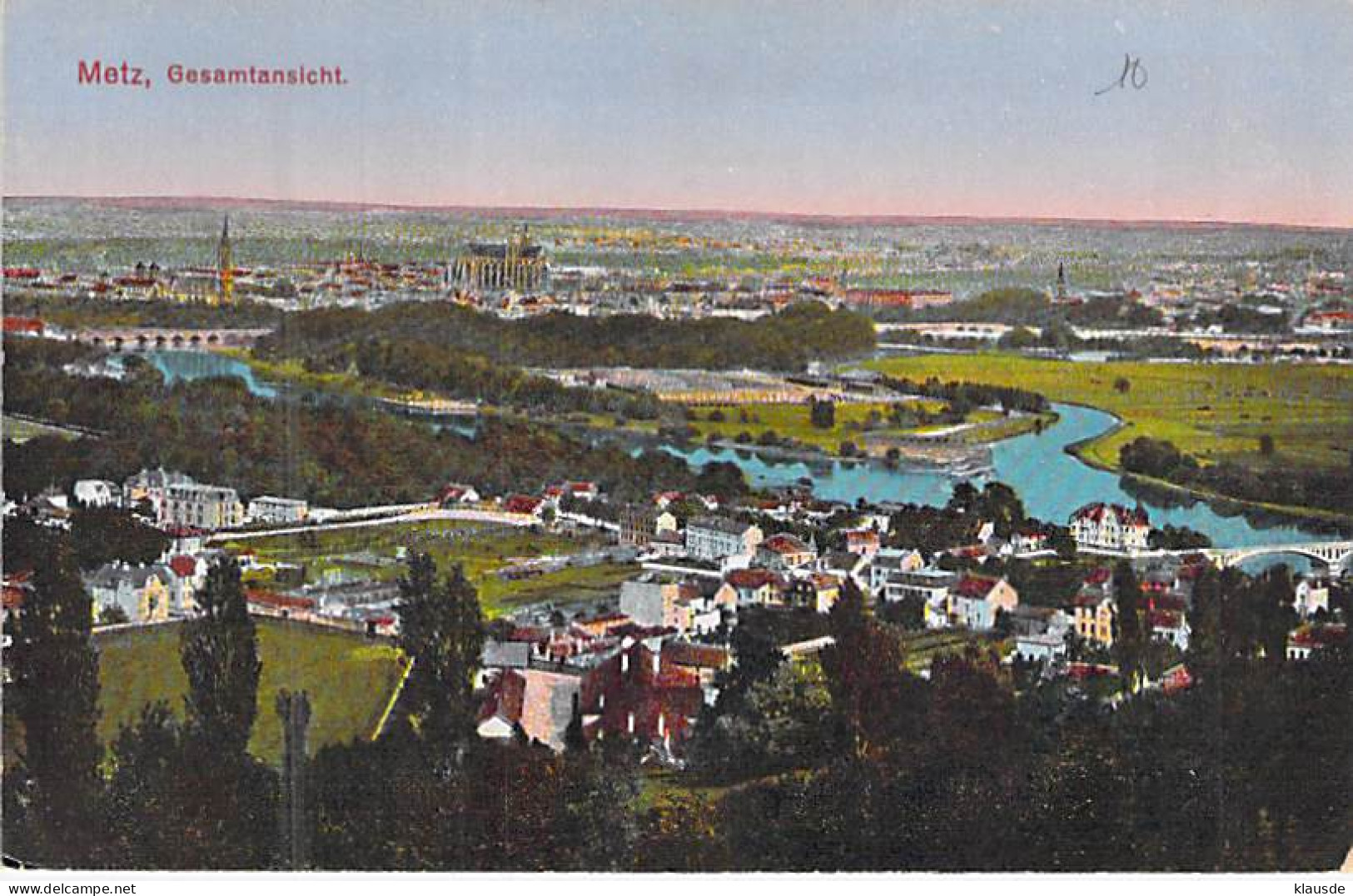 Metz - Panorama Feldpost 1915 - Lothringen