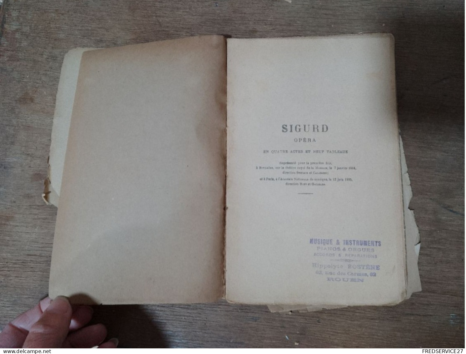 96 //  SIGURD OPERA  / 1895 - Auteurs Français