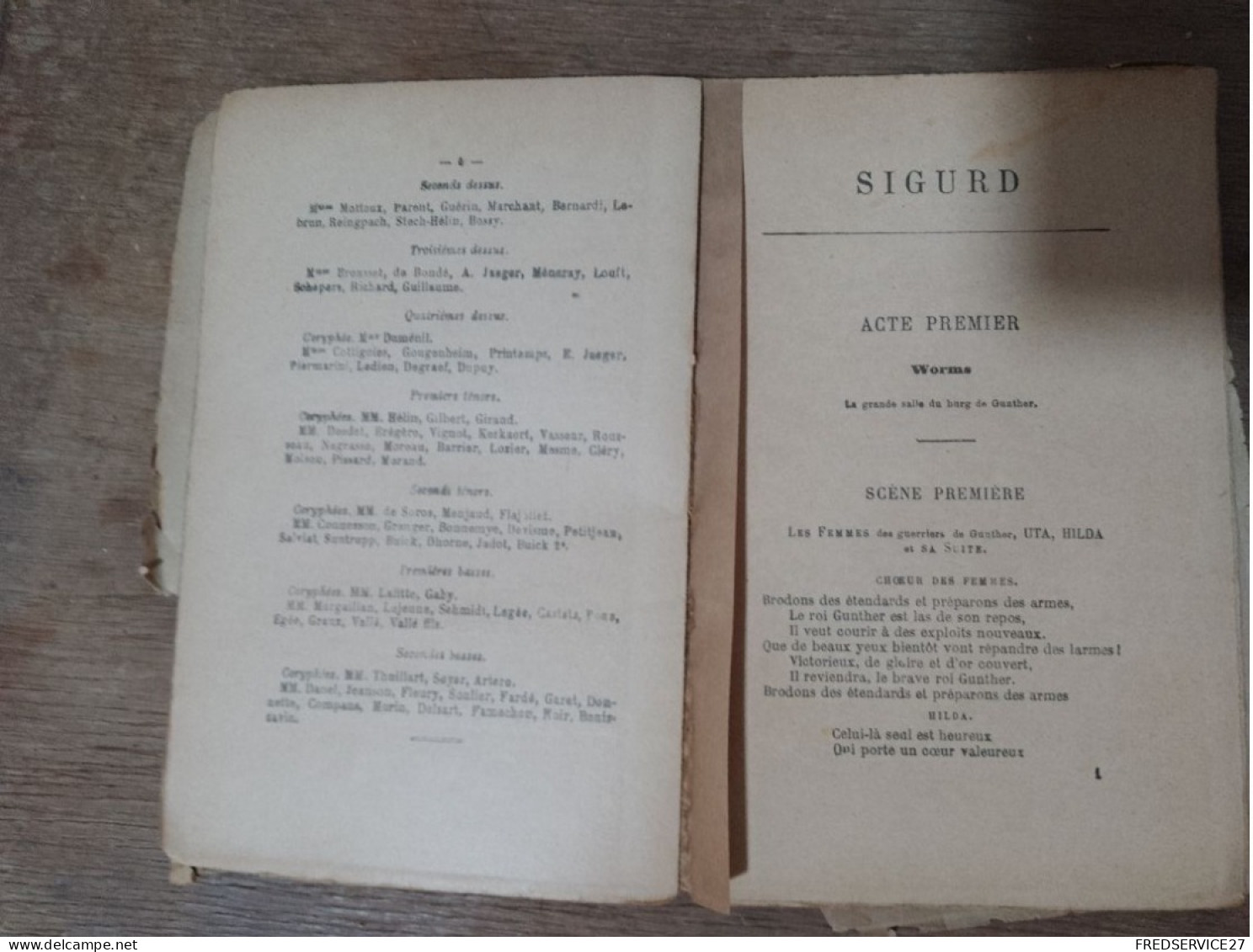 96 //  SIGURD OPERA  / 1895 - Auteurs Français