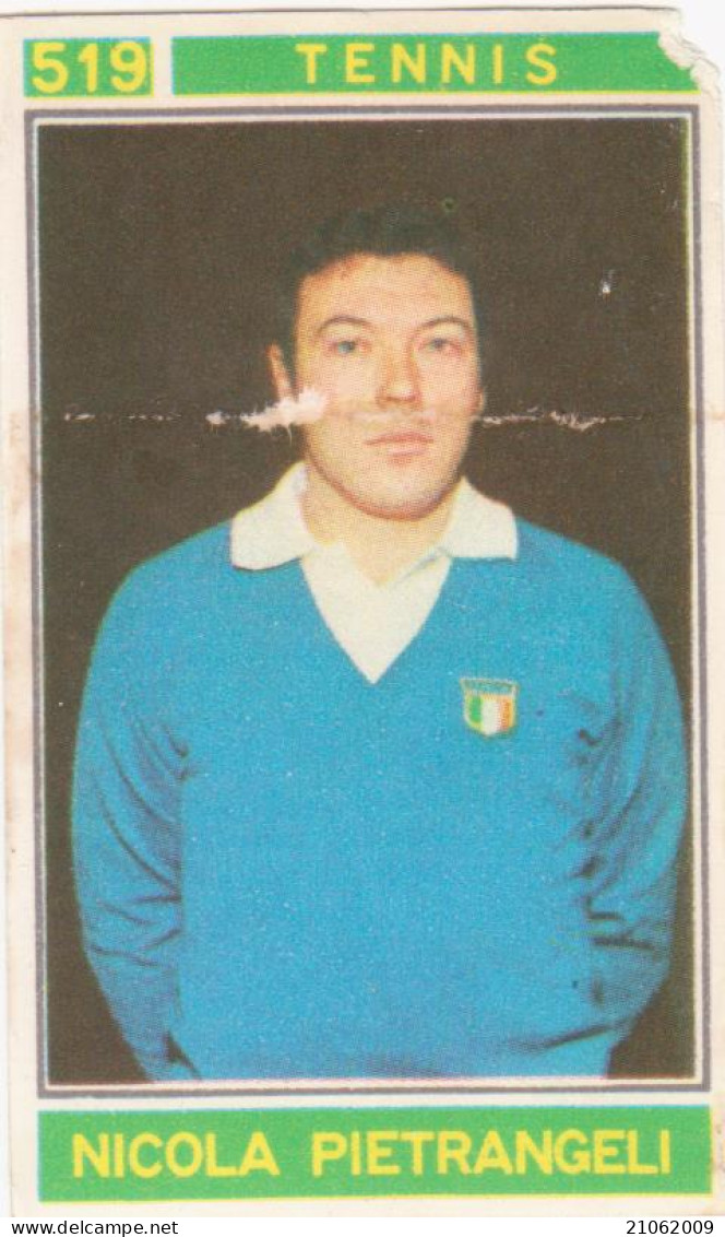 519 TENNIS - NICOLA PIETRANGELI - CAMPIONI DELLO SPORT 1967-68 PANINI STICKERS FIGURINE - Trading Cards