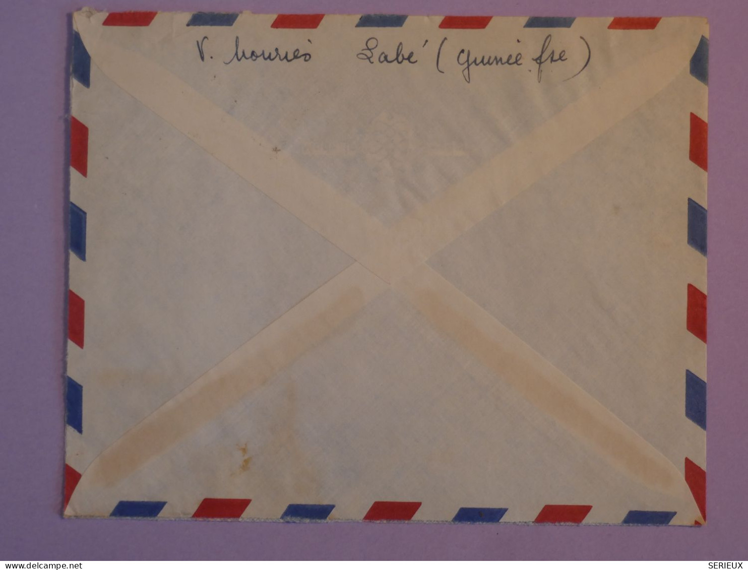 AU23  GUINEE FRANCAISE   BELLE LETTRE 1955 PETIT BUREAU LABE   A  EYMET  FRANCE   ++AFF.INTERESSANT + - Covers & Documents