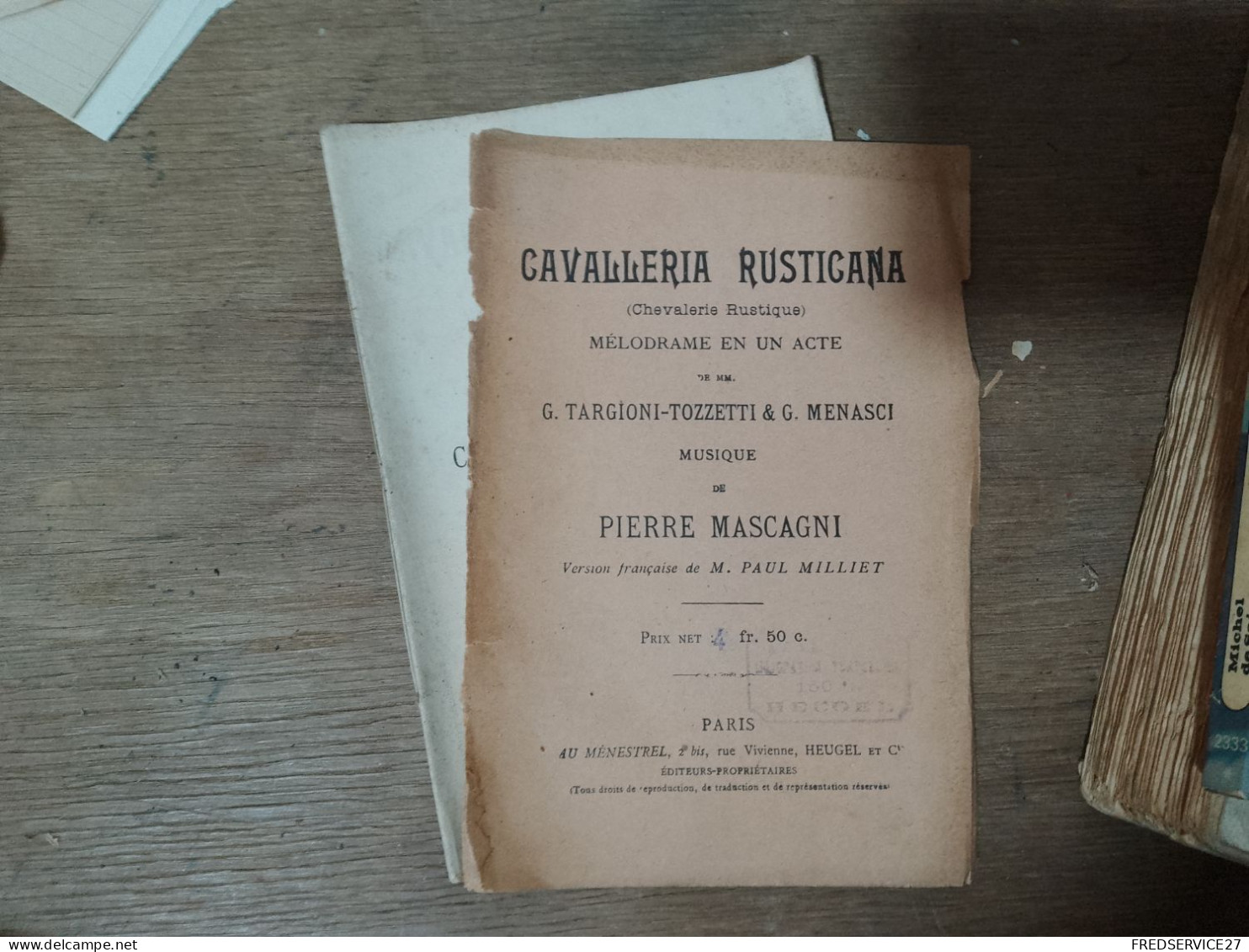 96 //  CAVALLERIA RUSTICANA / MELODRAME EN UN ACTE - Auteurs Français