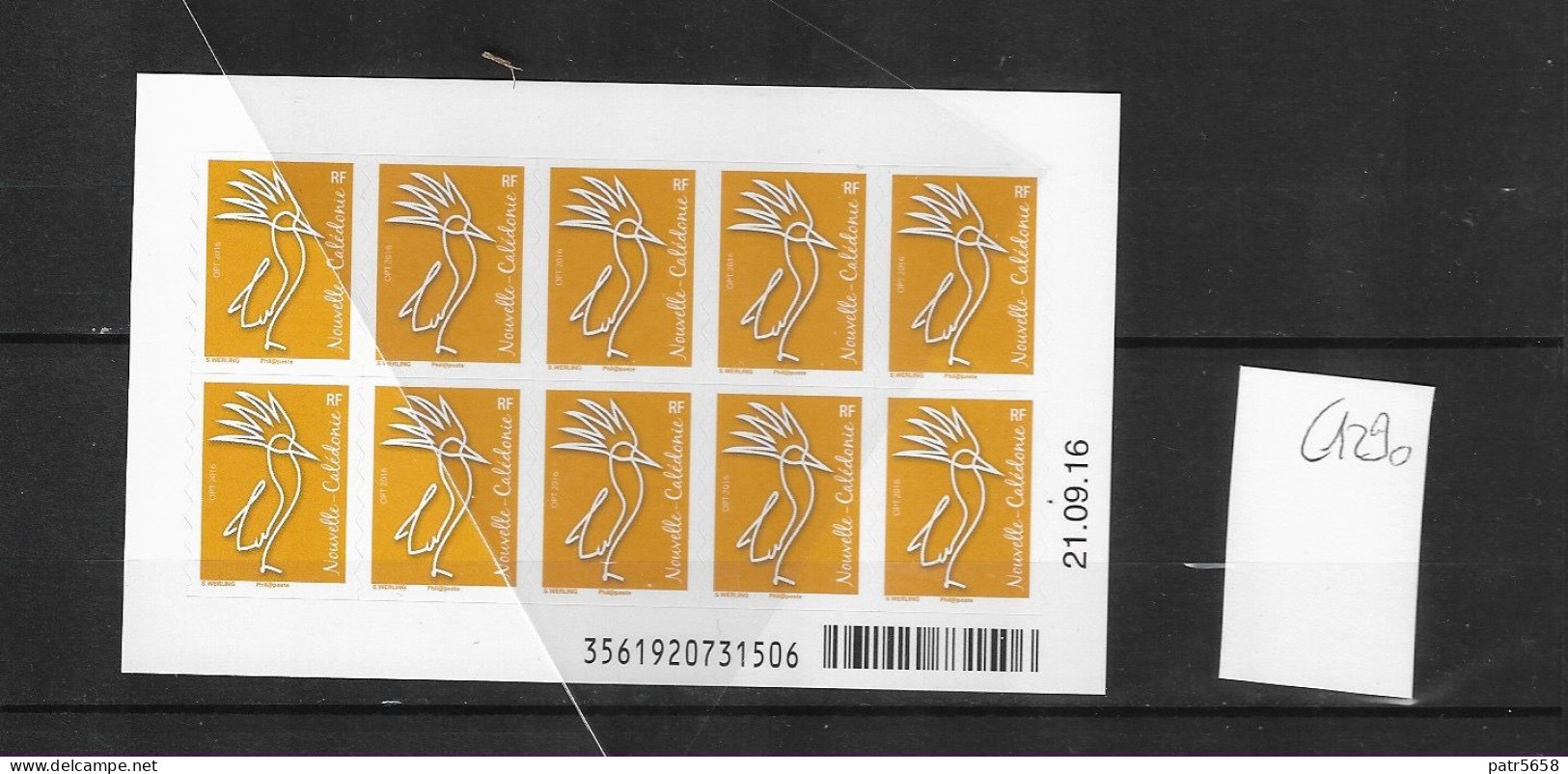 Série Courante - Cagou - Orange - Emis En Carnet De 10 Timbres - C1290 - Neuf** NP - Booklets