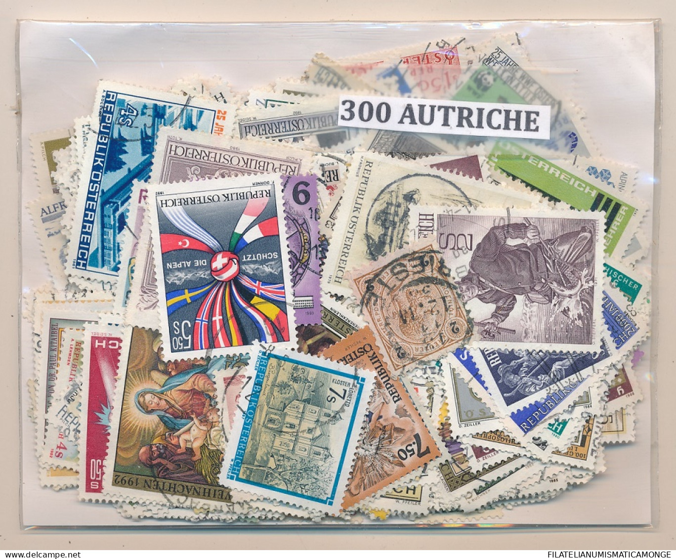 Offer   Lot Stamp - Paqueteria -  Austria 300 Sellos Diferentes  (Mixed Condit - Vrac (max 999 Timbres)